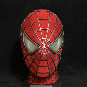 Sam Raimi Spidey Mask (Adults) with Face shell & 3D Rubber Web, Wearable Movie Prop Replica