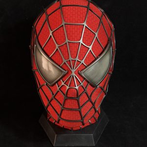 Sam Raimi Spidey Mask (Adults) with Face shell & 3D Rubber Web, Wearable Movie Prop Replica