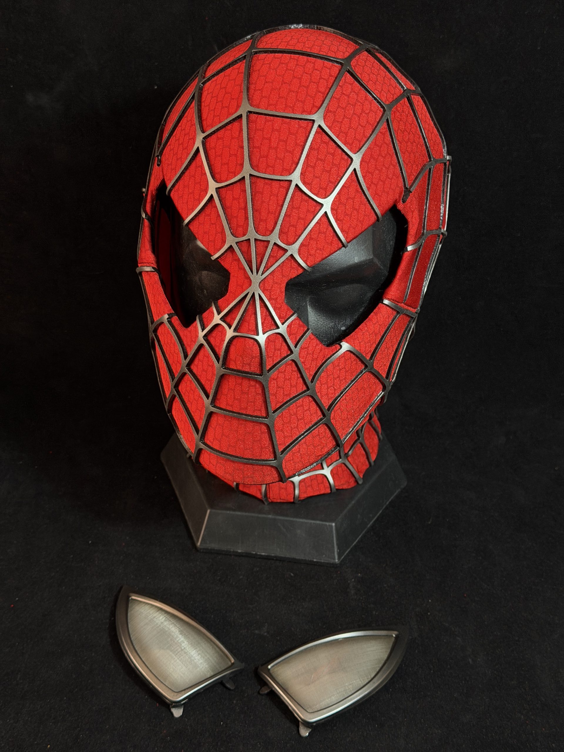 Sam Raimi Spidey Mask (Adults) with Face shell & 3D Rubber Web, Wearable Movie Prop Replica - Image 5